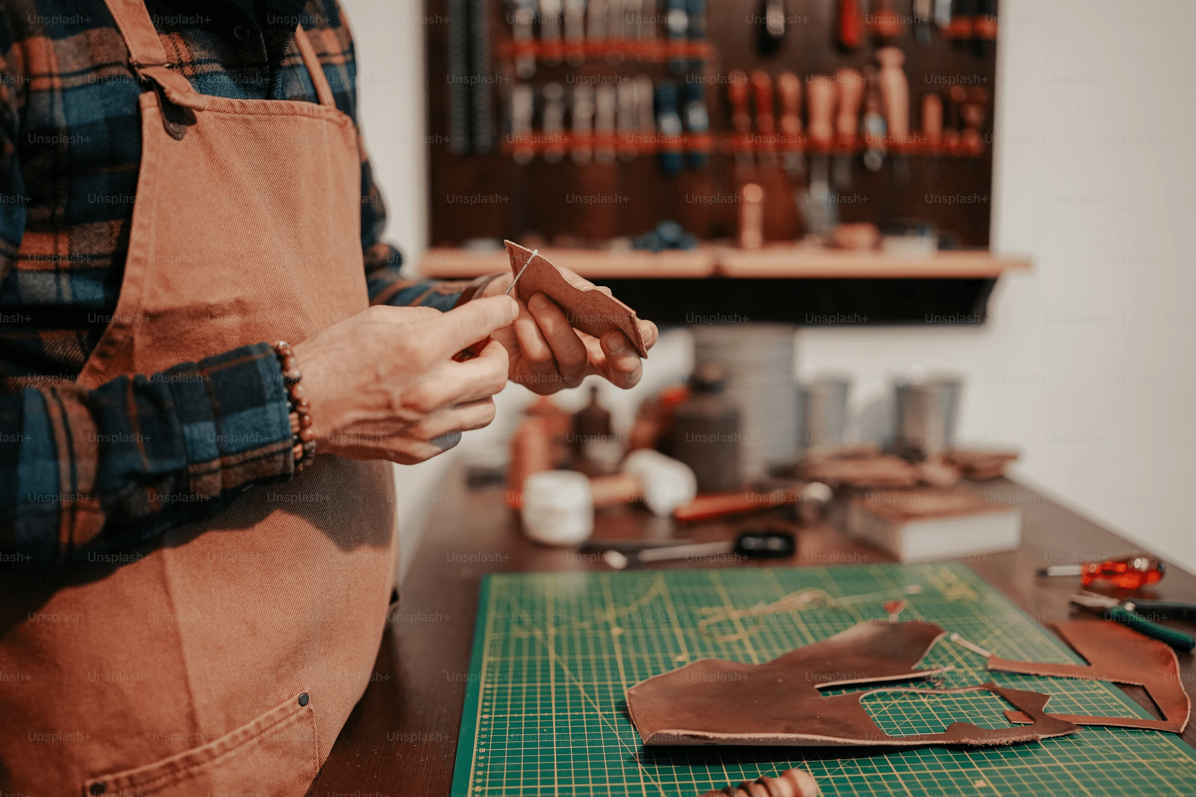Handcrafting leather